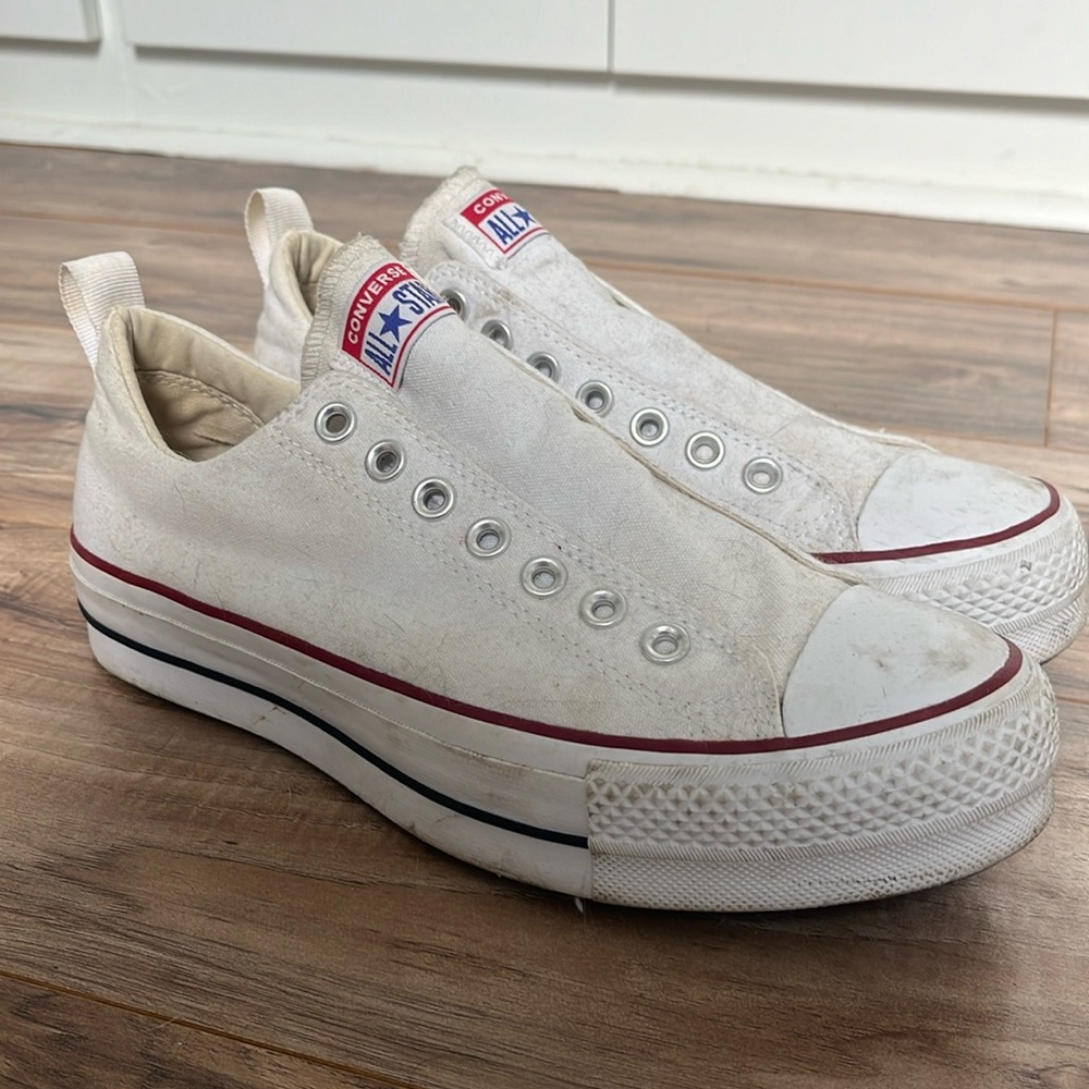 Platform slip on converse